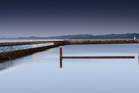 Ogden Point Breakwater in Victoriaat dawn